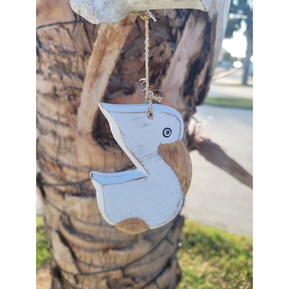 Coastal Hanging Mobile Pelican Driftwood New 3Ft - Picture 6 of 7